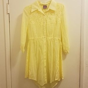 Free People Yellow Tunic